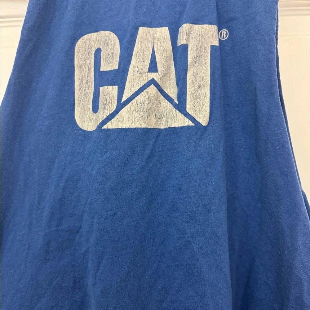 Caterpillar Men's Blue Tank Top Size Large - Picture 3 of 3